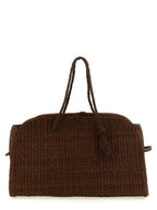 Brown Raffia Tote Bag