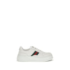White Calf Leather Bos Taurus Chunky Sneakers
