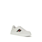 White Calf Leather Bos Taurus Chunky Sneakers