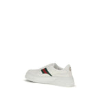 White Calf Leather Bos Taurus Chunky Sneakers