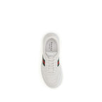 White Calf Leather Bos Taurus Chunky Sneakers