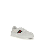 White Calf Leather Bos Taurus Chunky Sneakers