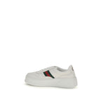 White Calf Leather Bos Taurus Chunky Sneakers