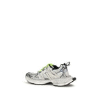 Gray Polyester Athletic Sneakers