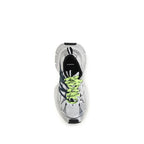 Gray Polyester Athletic Sneakers