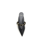 Black Calf Leather Bos Taurus Mules