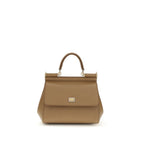 Beige Calf Leather Bos Taurus Handbag