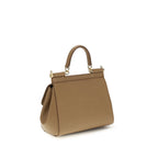 Beige Calf Leather Bos Taurus Handbag