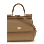 Beige Calf Leather Bos Taurus Handbag