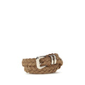 Beige Calf Leather Bos Taurus Regular Belt