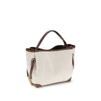 Beige Fabric Shoulder Bag