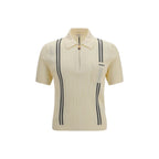 Beige Cotton Polo Shirt