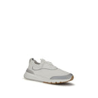 White Cotton Athletic Sneakers