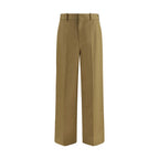Beige Cotton Chino Pants