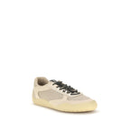 Beige Polyester Athletic Sneakers
