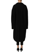 Black Double Breasted Men Trench Coat Jacket