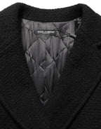 Black Double Breasted Men Trench Coat Jacket