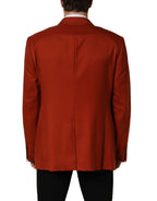 Red Cashmere Single Breasted Blazer Jacket
