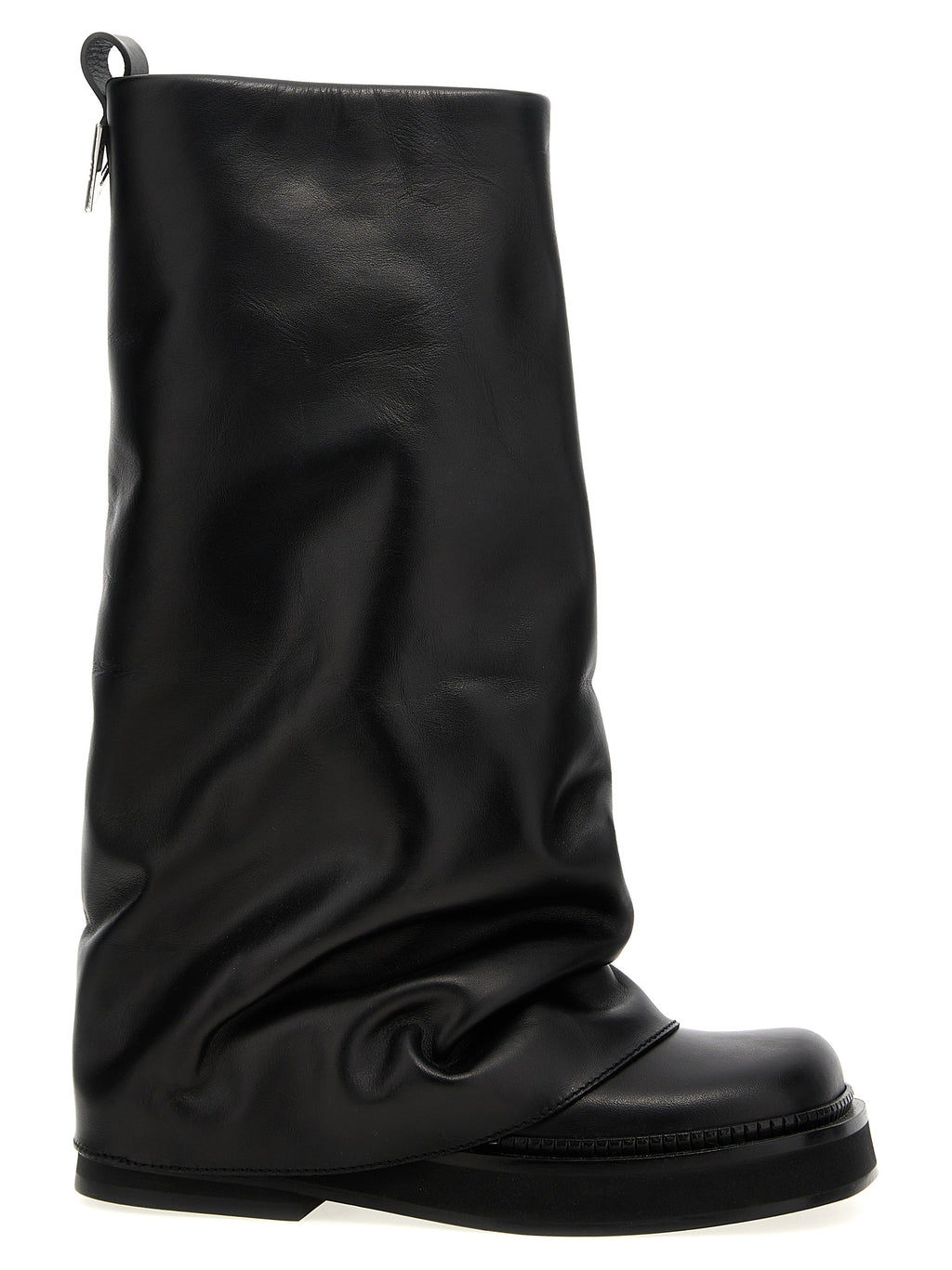 Black Calfskin Over The Knee