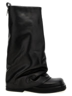 Black Calfskin Over The Knee