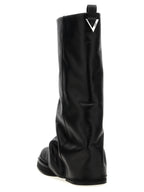 Black Calfskin Over The Knee