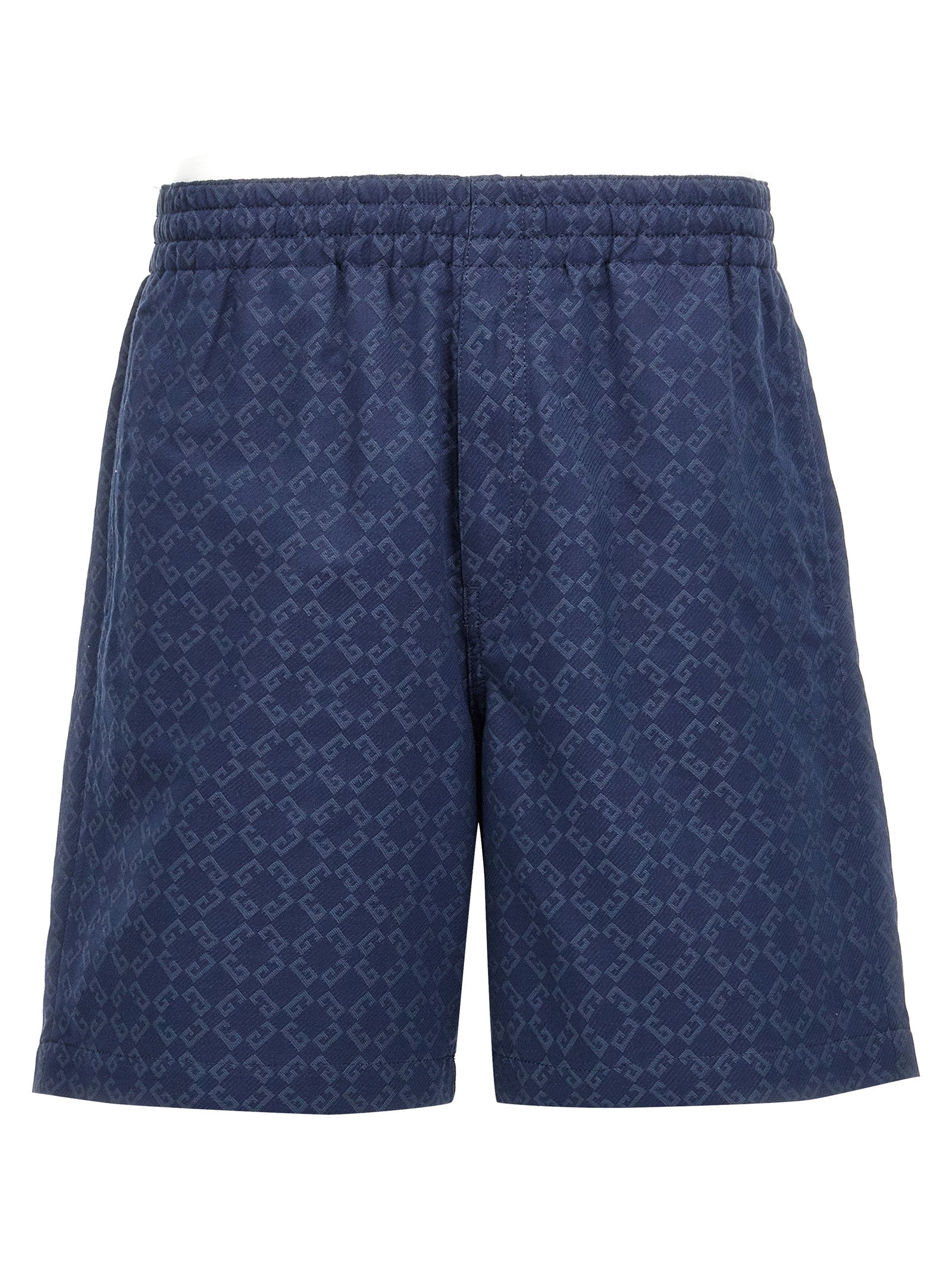 Blue Cotton Bermuda Shorts