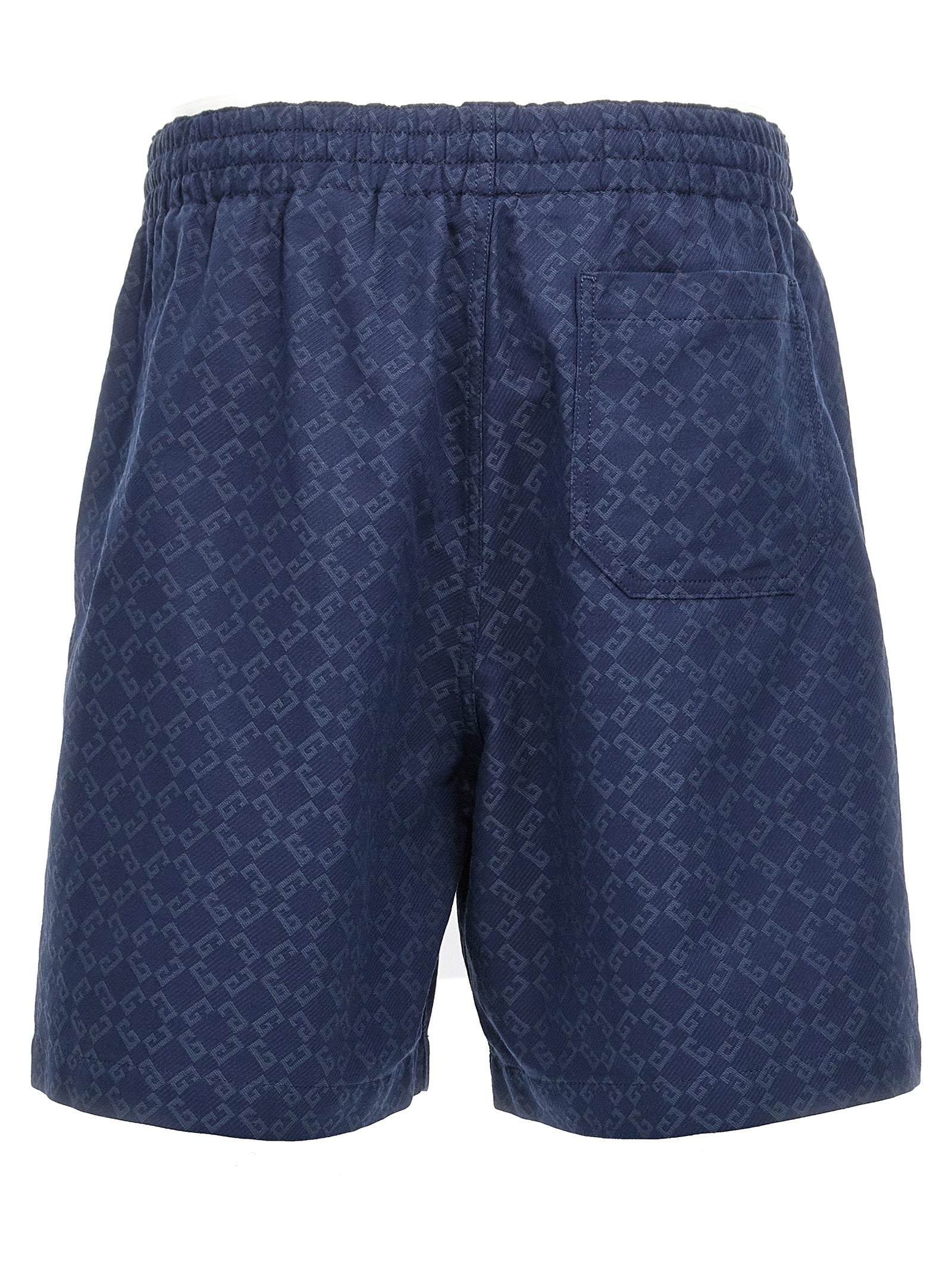 Blue Cotton Bermuda Shorts