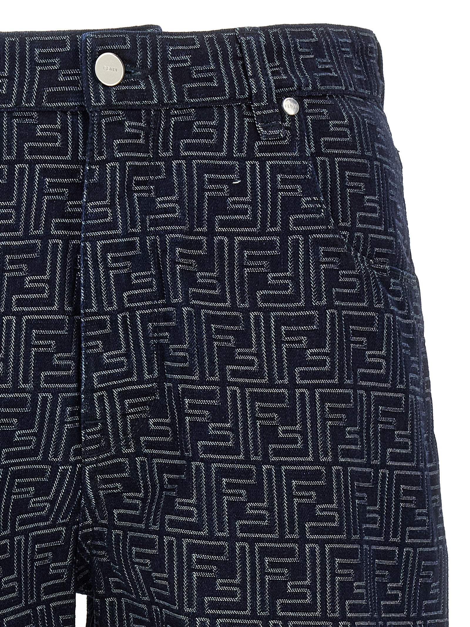 Blue Cotton Bermuda Shorts