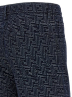 Blue Cotton Bermuda Shorts