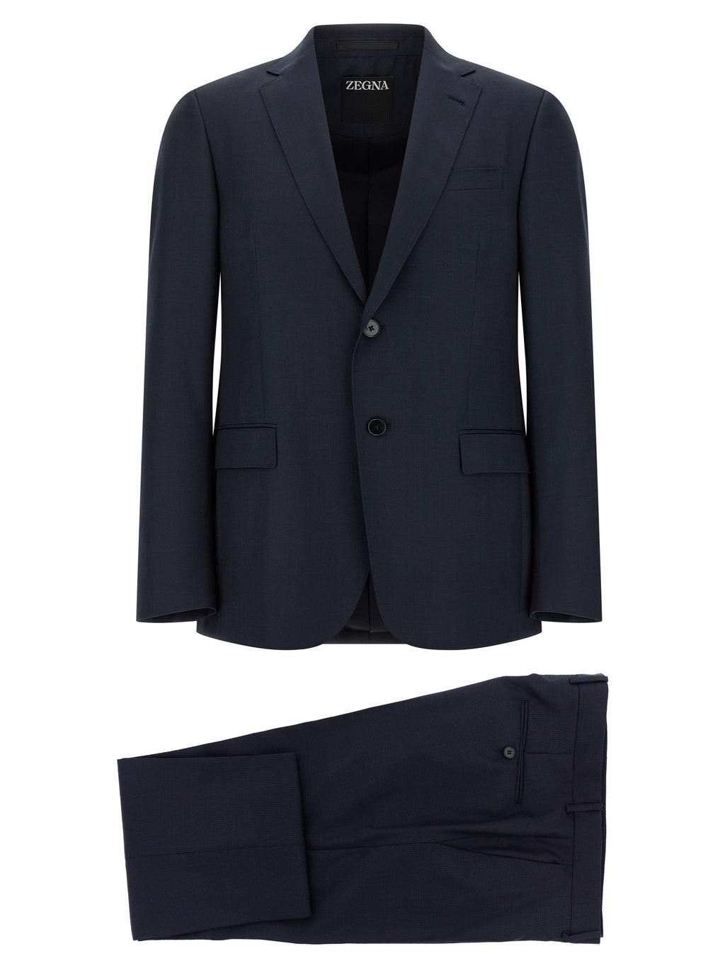 Blue Wool Two-Piece Suit