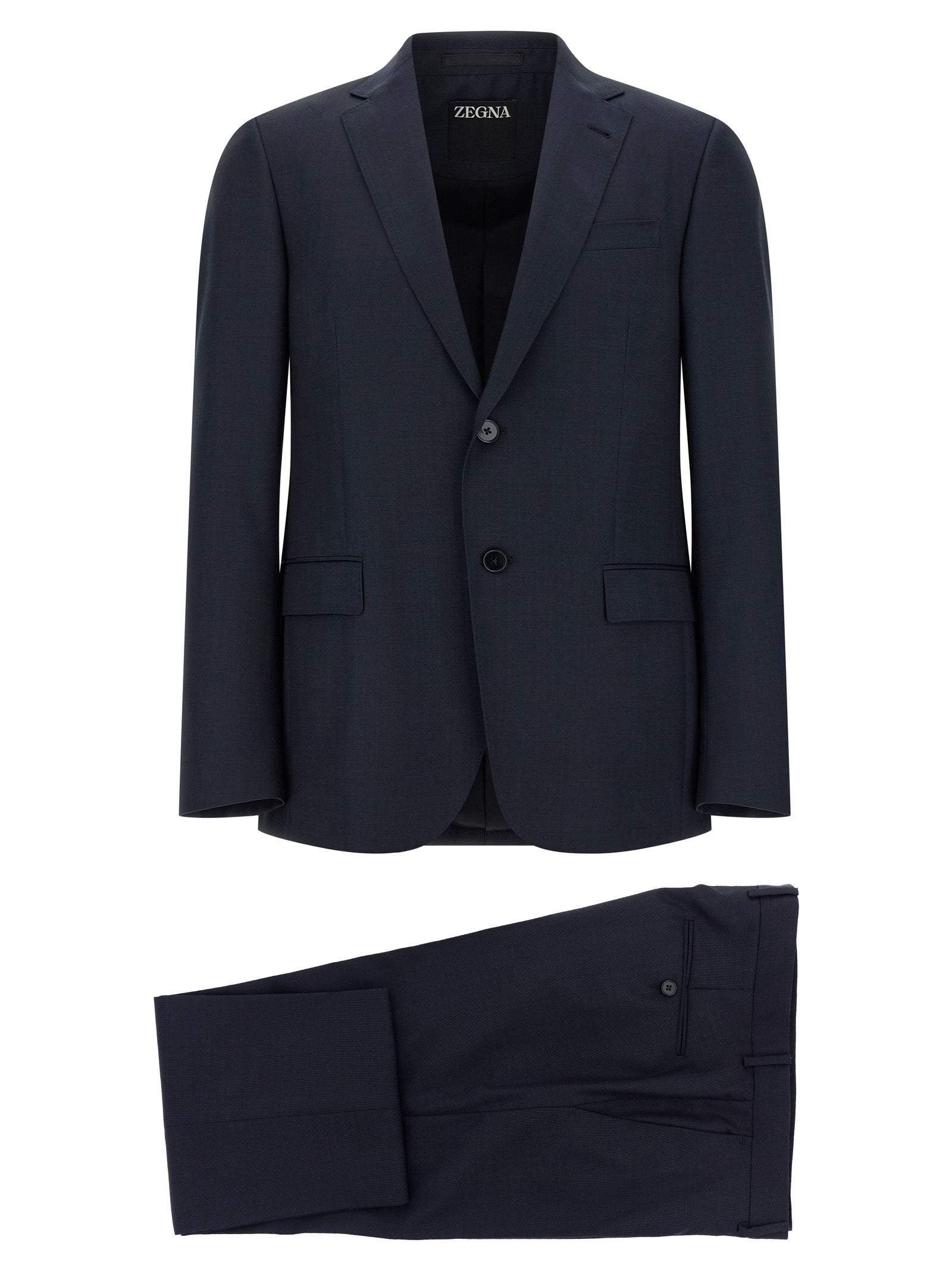 Blue Wool Two-Piece Suit