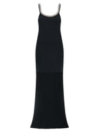 Black Acetate Long Dress