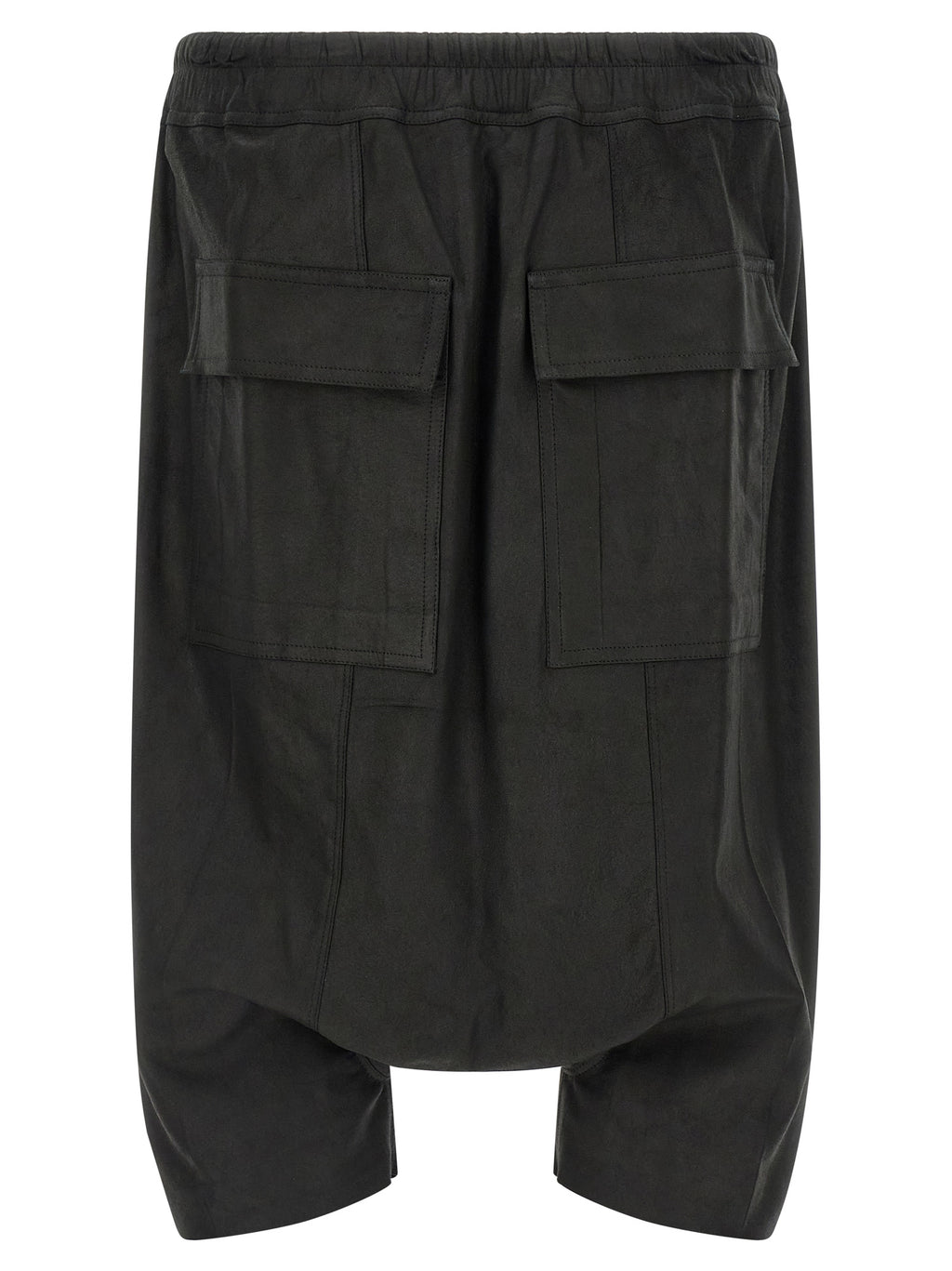 Black Lamb Leather Bermuda Shorts