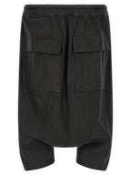 Black Lamb Leather Bermuda Shorts