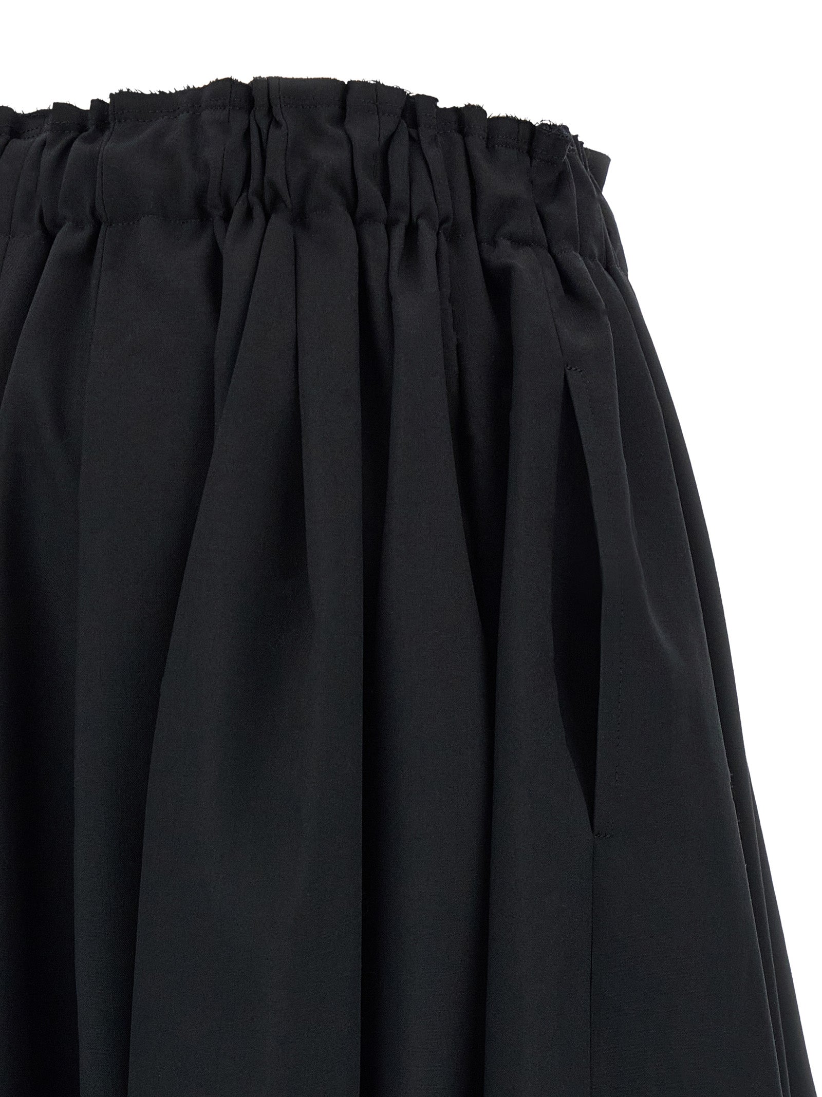 Black Wool Bermuda Shorts