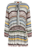 White Viscose Short Dress