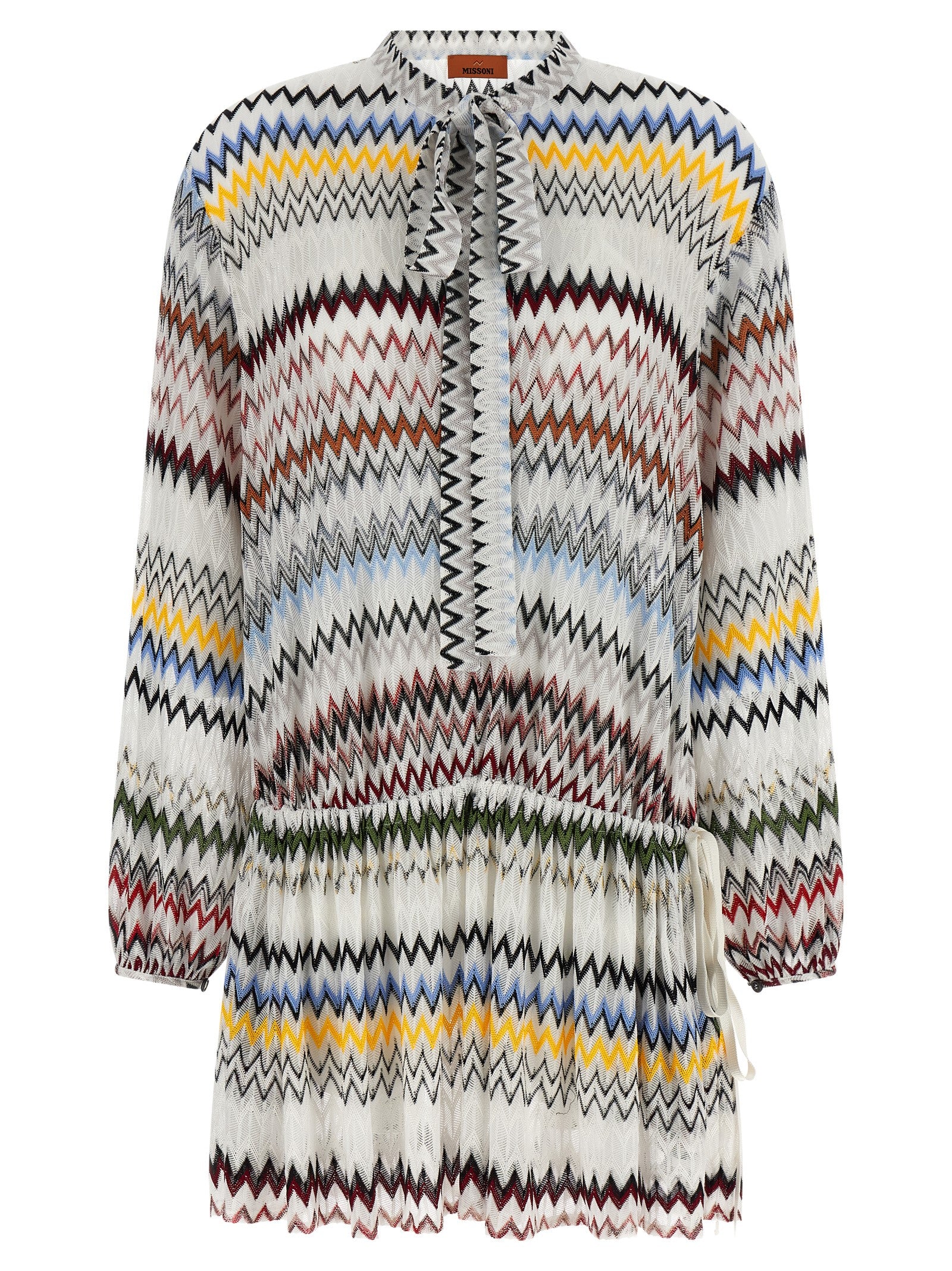 White Viscose Short Dress