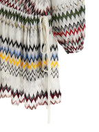 White Viscose Short Dress
