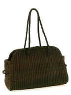 Bicolor Raffia Tote Bag