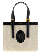Beige Linen Tote Bag