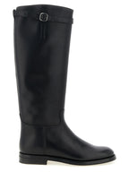 Black Calfskin Over The Knee
