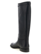 Black Calfskin Over The Knee