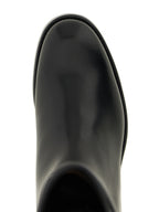 Black Calfskin Over The Knee