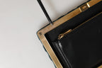 Black Velvet Gold Frame Clutch Evening Clutch Purse Bag