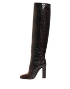 Brown Exotic Leather Knee High Boots Shoes