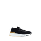 Black Cotton Athletic Sneakers