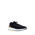 Black Cotton Athletic Sneakers