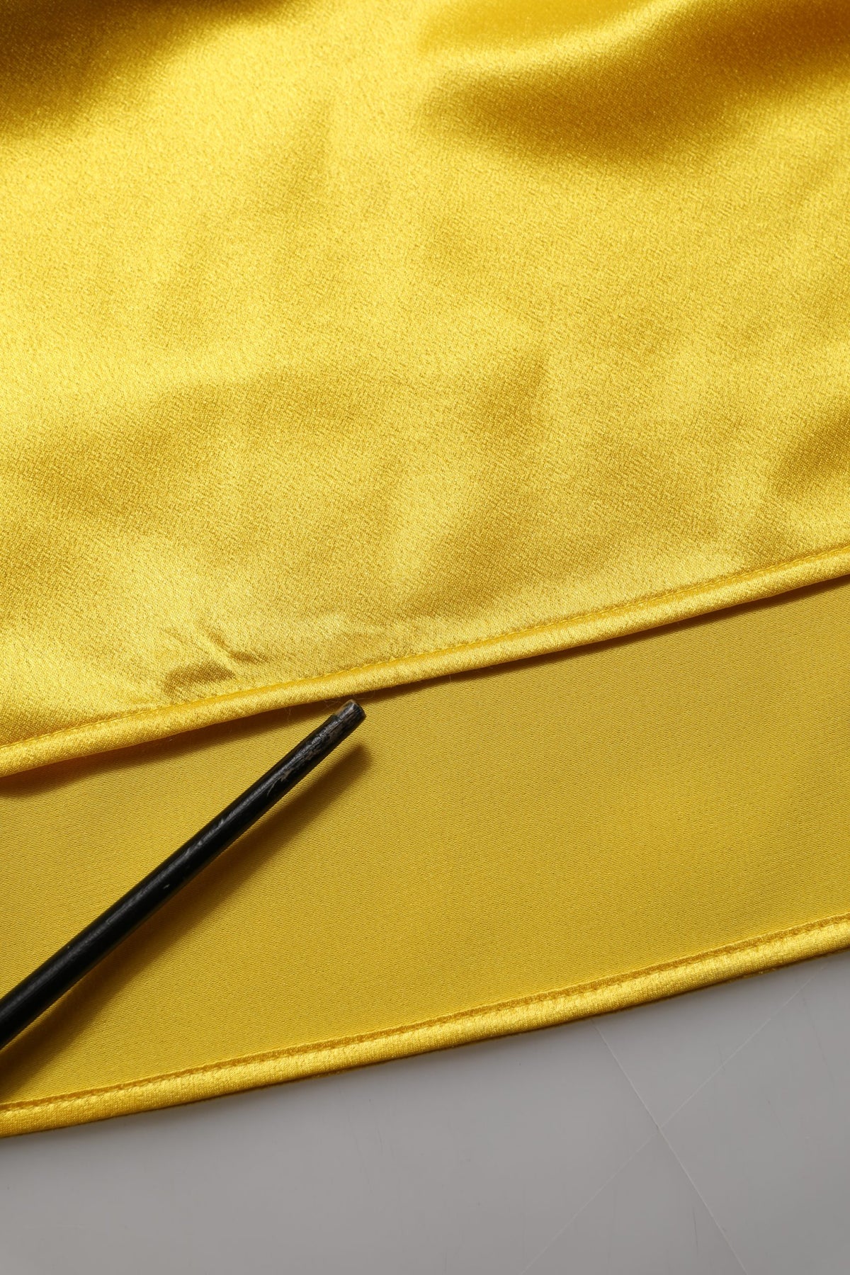 Yellow Silk Collared Button Down Maxi Dress
