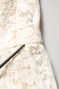 White Lace Viscose Sheath Long Gown Dress