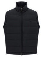 Blue Polyester Sleeveless Jacket
